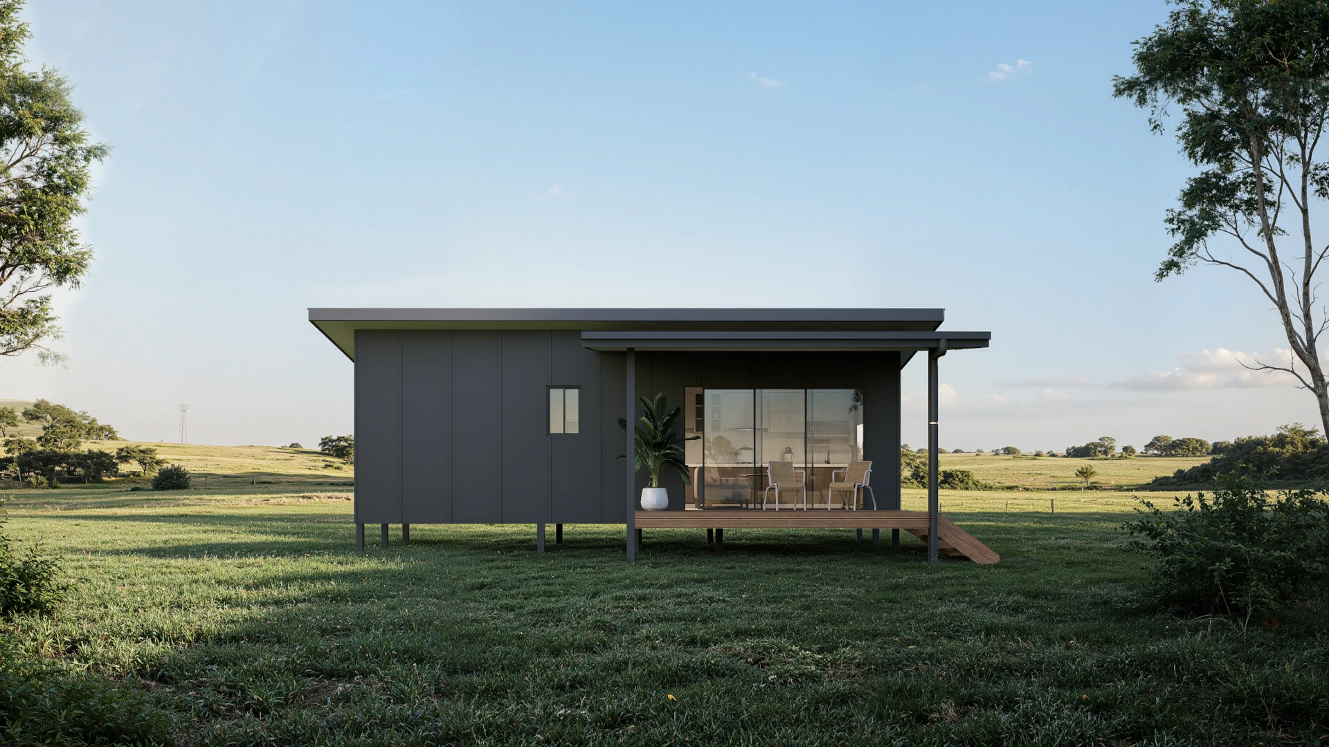 Granny flat design on a sloping Sunshine Coast site